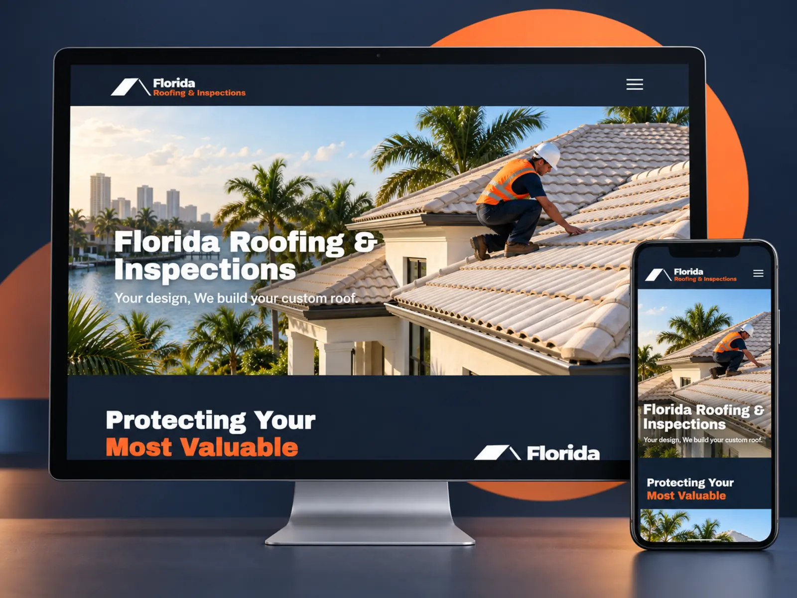 Florida Roofing and Inspections website redesign optimized for conversion rate optimization