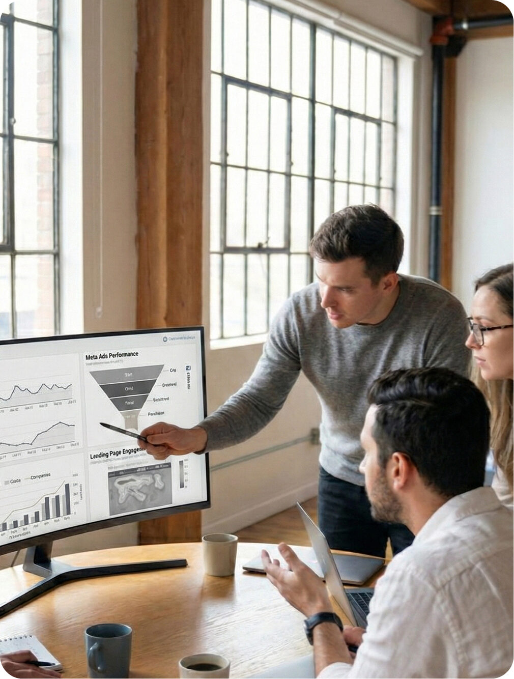 Group of people wroking at digital marketing agency in miami​ Solved Puzzle Marketing Agency