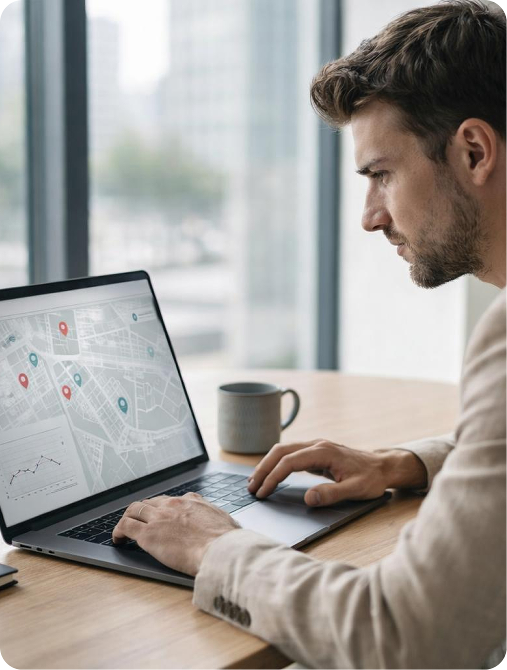 Man wroking at Google Local Service Ads for Solved Puzzle Marketing Agency in Miami
