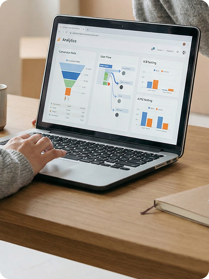 Woman working at ecommerce marketing agency Solved Puzzle Marketing Agency in Miami